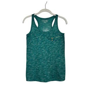 Maurices Women's Racerback Style Tank Top in Green/White - Size XS
